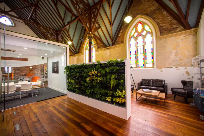 Chalmers Church Walker Designs inside plant wall