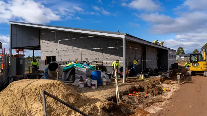 Westbury Recreation Ground in progress outside